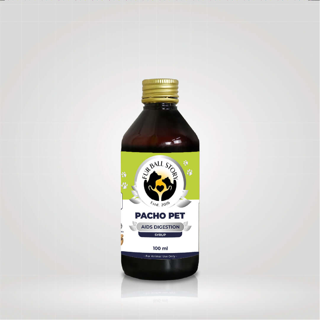 Pacho Pet Digestion Syrup for Dogs & Cats - Relieves Stomach Problems Effectively