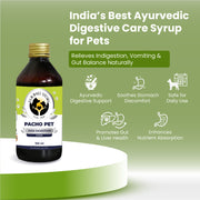 Pacho Pet: Relieves Stomach Problems In Dogs & Cats - 100ml