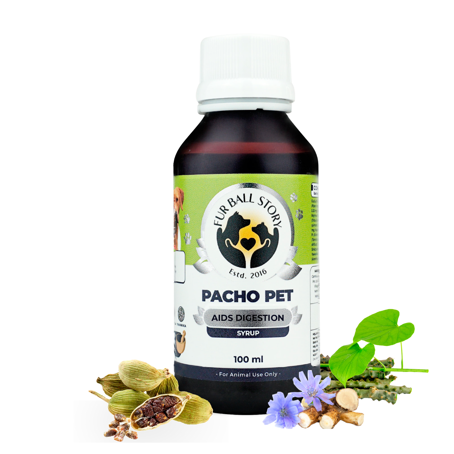 Pacho Pet: Relieves Stomach Problems In Dogs & Cats - 100ml