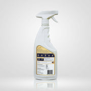 Rear view of the Petly spray bottle displaying product description, ingredients, and directions label.