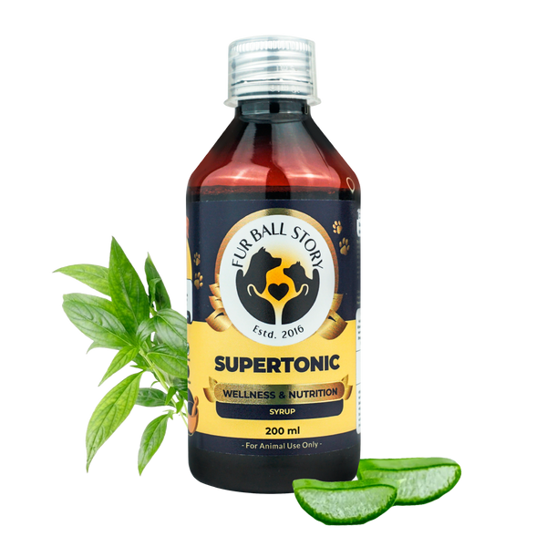 Supertonic Syrup: Ensures Head to Tail Wellness of Dogs & Cats - 200ml | multi vitamin for dogs
