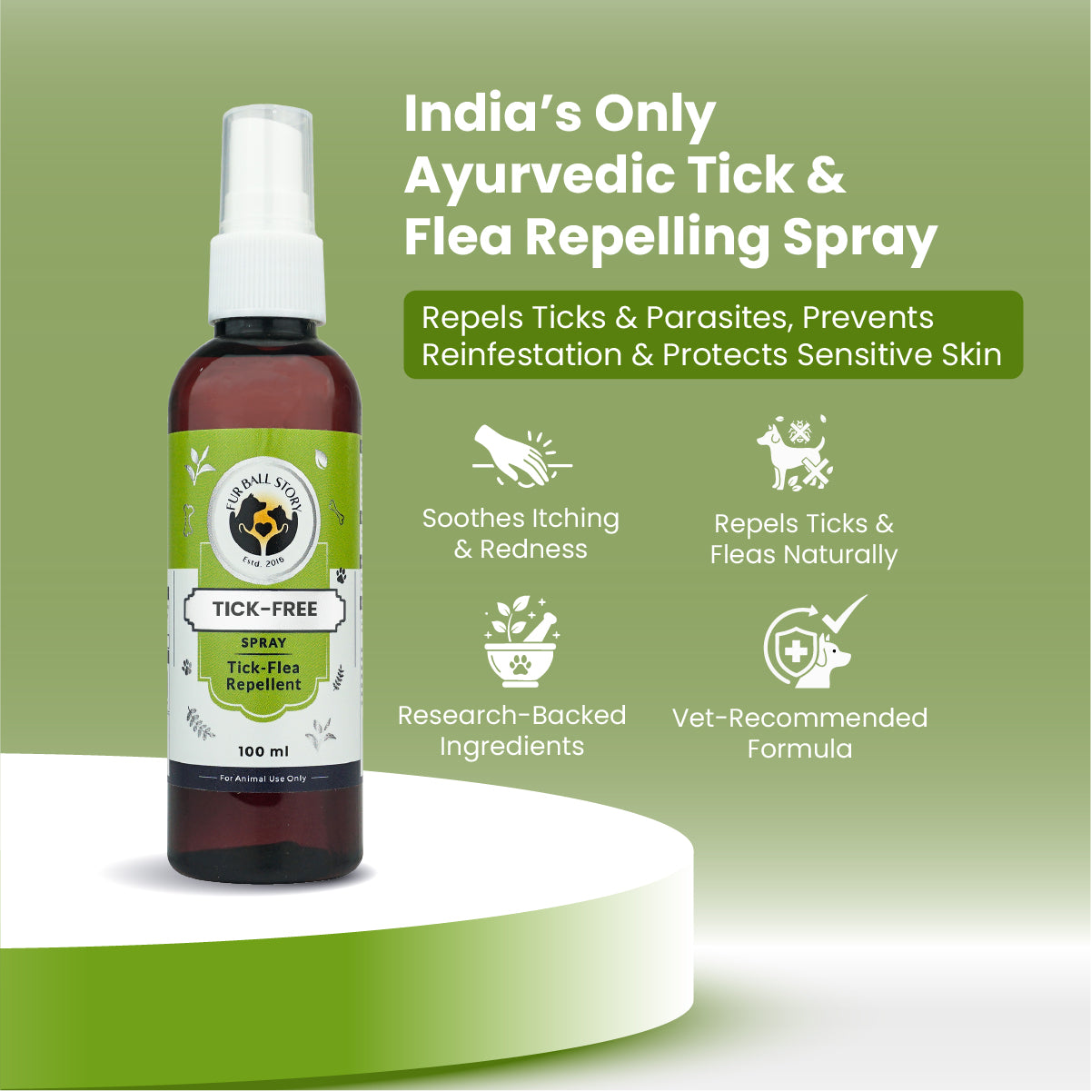 Tick Free: Tick & Flea Repelling Spray For Dogs & Cats - 100ml