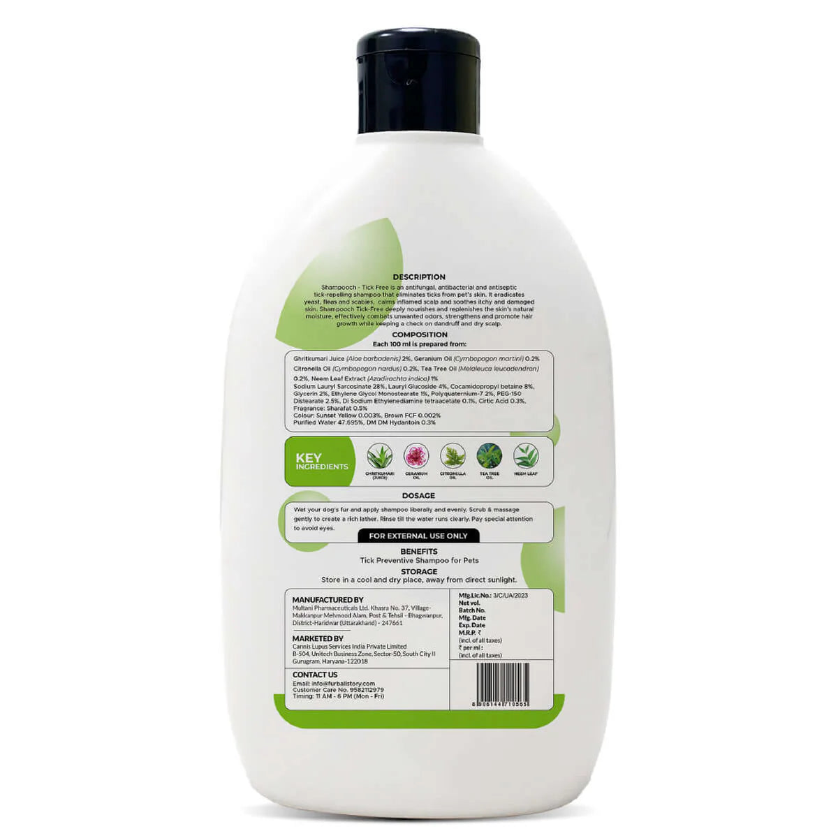 Shampooch Tick Free: Tick Preventive Dog Shampoo - 300ml (BUY 2 GET 1 FREE)