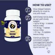 Obipet: Ayurvedic Weight Management Tablets for Dogs – 60 Tabs