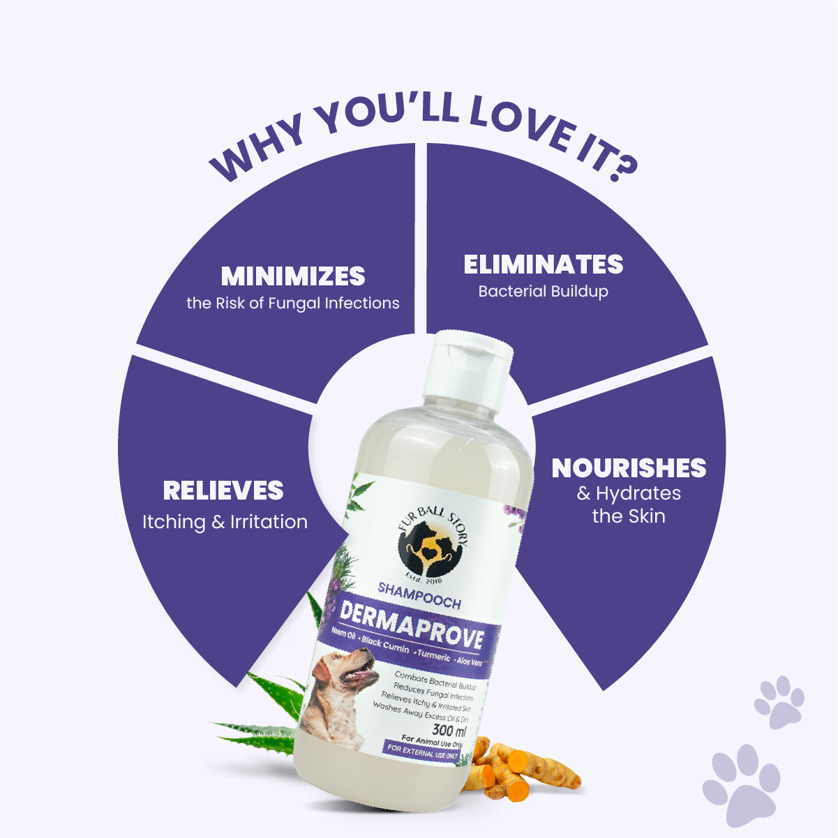 Dermaprove: Antifungal Dog Shampoo - 300ml